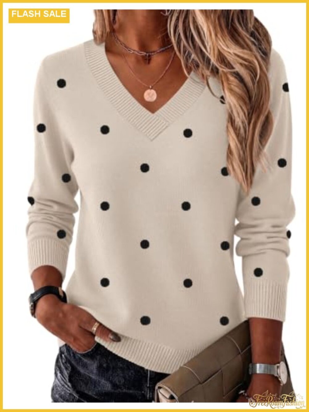 Zeagoo Womens V Neck Sweater Long Sleeve Lightweight Knit Pullover